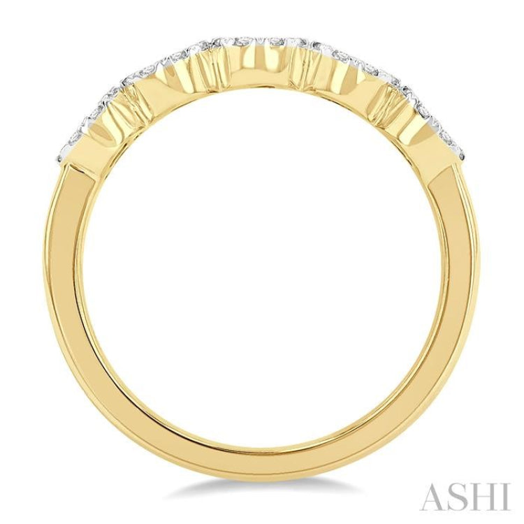 1/2 ctw 5-Stone Lovebright Round Cut Diamond Ring in 14K Yellow & White Gold