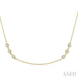 1 ctw Round Cut Diamond Station Necklace in 14K Yellow Gold