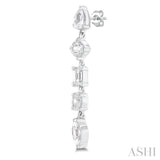 1 ctw Mixed Diamond Cut Fashion Earring in 14K White Gold