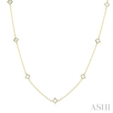2 ctw Princess Cut Diamond Fashion Necklace in 14K Yellow Gold