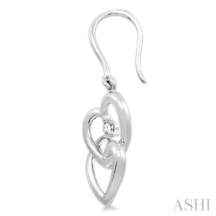1/10 ctw Round Cut Diamond Earrings in 14K White Gold