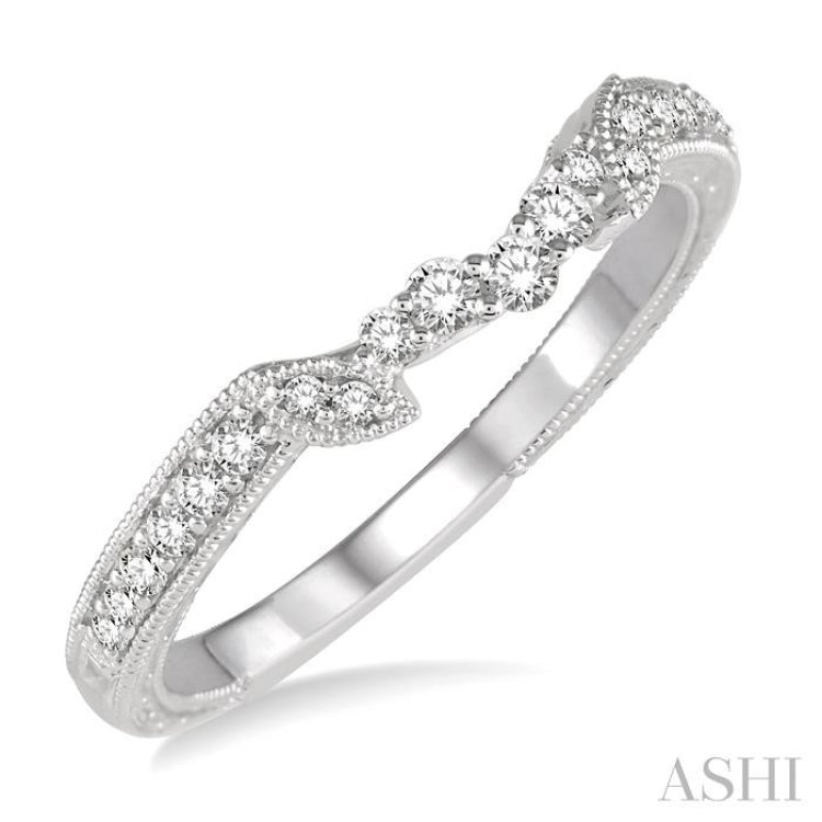 1/6 ctw Round Diamond Wedding Band in 14K White Gold
