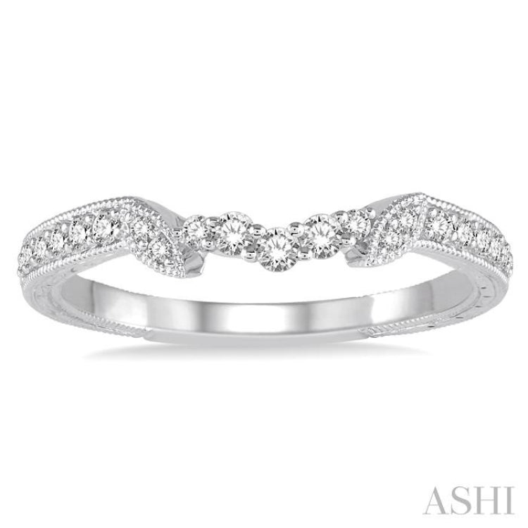 1/6 ctw Round Diamond Wedding Band in 14K White Gold