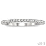 1/6 ct Round Cut Diamond Wedding Band in 14K White Gold