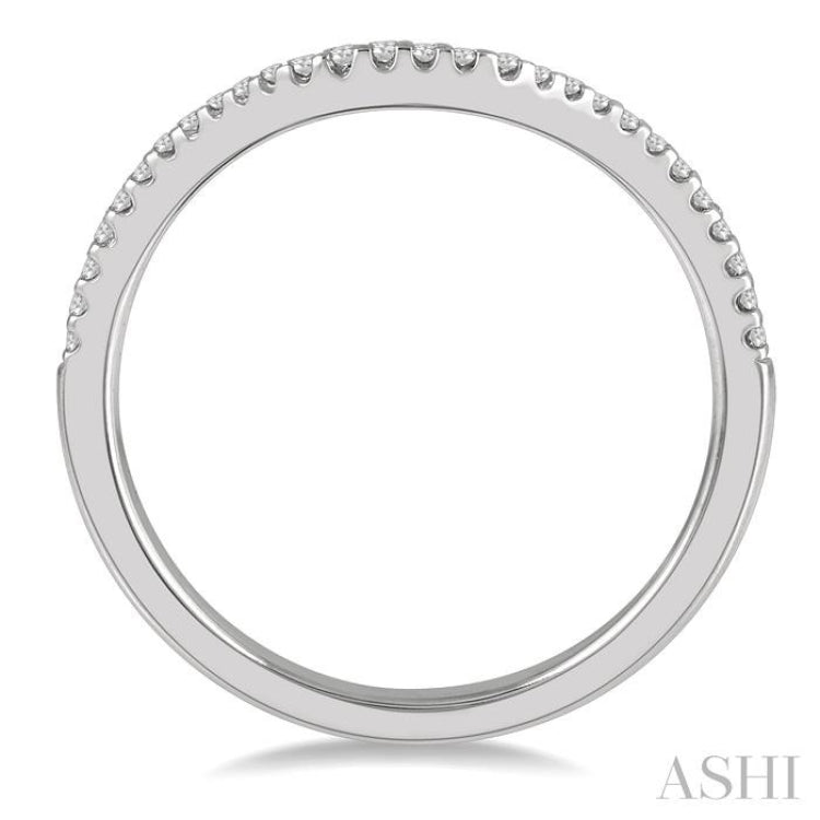 1/2 ct Filled Octagonal Center Round Cut and Baguette Fusion Diamond Ring in 14K White Gold
