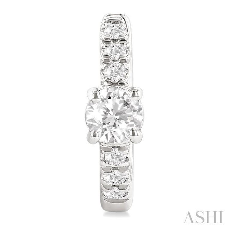 .40CTRDDM PETITE HUGGIE ER WG 14K-G*