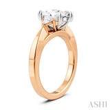 1/4 Ctw Marquise Shape Trillion and Round Cut Diamond Semi-Mount Engagement Ring in 14K Rose and White Gold