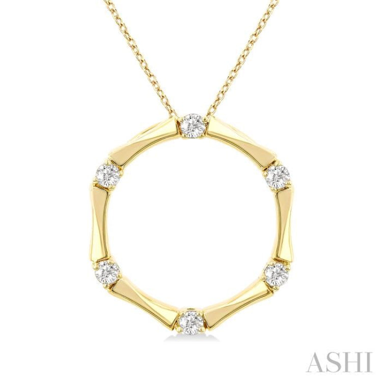 .25CTRDDM BAMBOO PD YG 14K-G+CH*