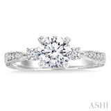 1/5 Ctw Diamond Semi-Mount Engagement Ring in 14K White Gold