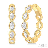 1.00CTMQDM MQ BEZEL HOOP ER YG 14K G*