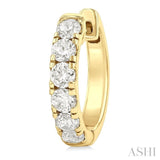 1.00CTRDDM ROUND DM HOOP ER YG 14K-G*