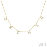 1/5 Ctw 'ORCHID'  Space Name Diamond Necklace in 10K Yellow Gold