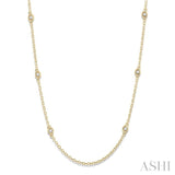 1/5 ctw Round Cut Diamond Fashion Necklace in 14K Yellow Gold