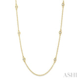 1/5 ctw Round Cut Diamond Fashion Necklace in 14K Yellow Gold