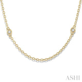 1/5 ctw Round Cut Diamond Fashion Necklace in 14K Yellow Gold