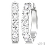 2.00CTRDDM ROUND DM HOOP ER WG 14K-G*