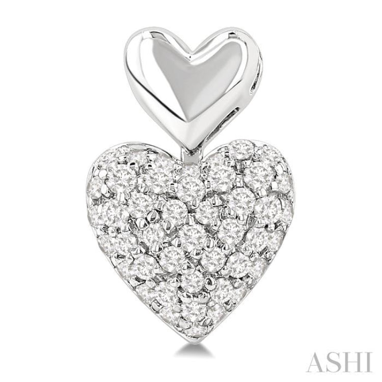 .33CTRDDM HEART SH MINI PAVE ER WG10K-S*