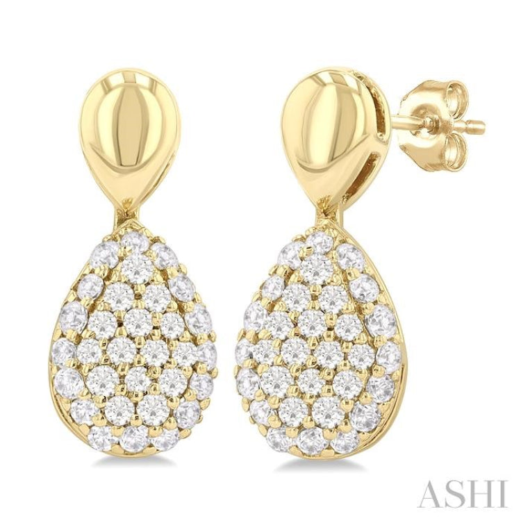 .33CTRDDM PR SHAPE MINI PAVE ER YG10K-S*