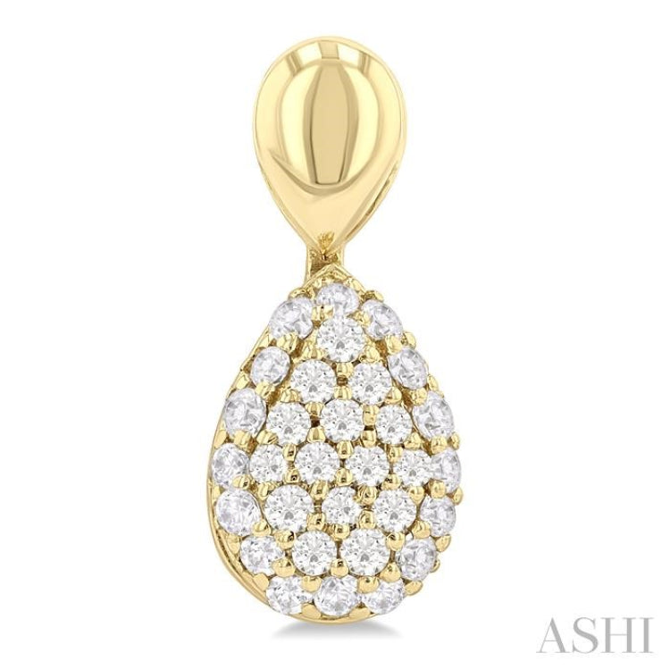 .33CTRDDM PR SHAPE MINI PAVE ER YG10K-S*