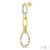 .75CTRDDM PEAR DROP DANGLE ER YG 14K-G