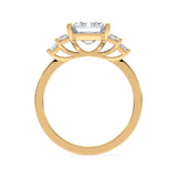 Emerald Cut Diamond Ring with Diamond Baguettes by Allure