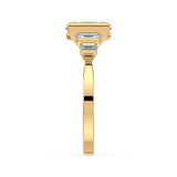 Emerald Cut Diamond Ring with Diamond Baguettes by Allure