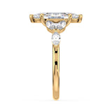 Diamond Marquise Engagement Ring with Marquise Accent Diamonds