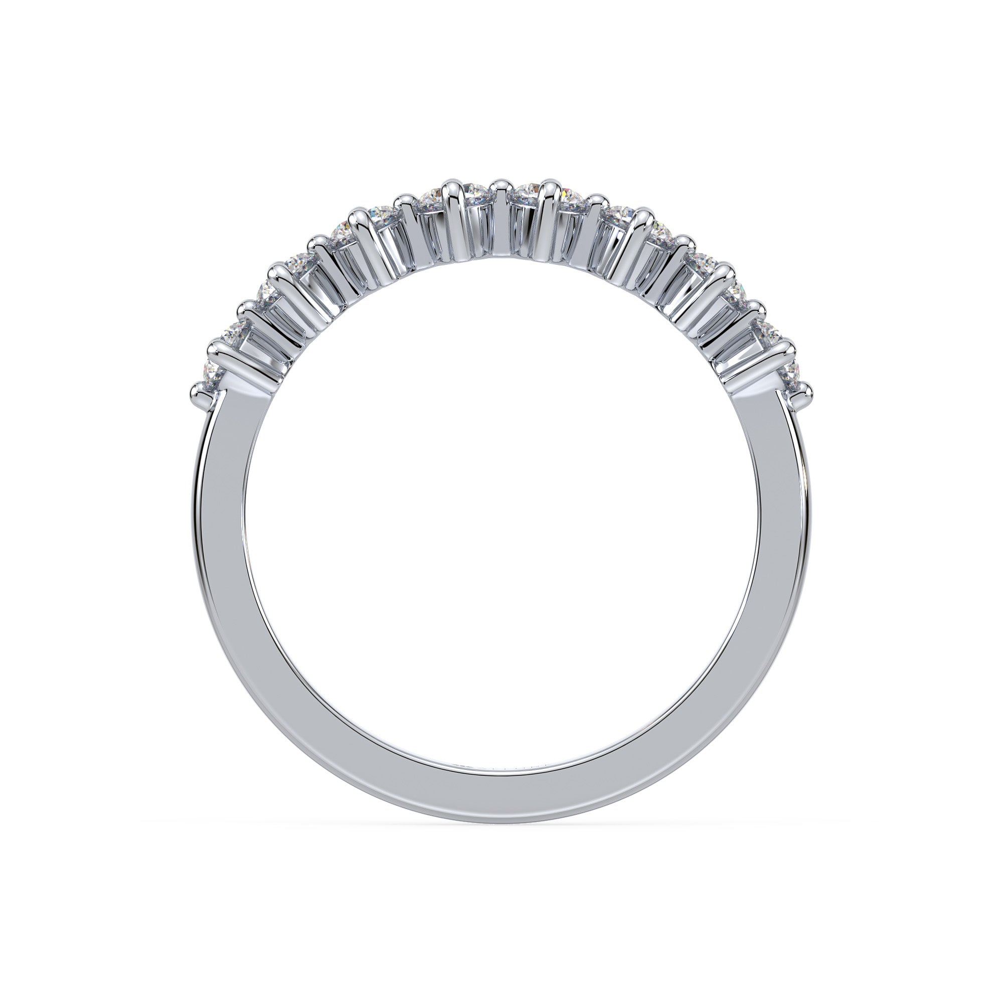 Modern Prong Set Ladies Diamond Wedding Band by Allure