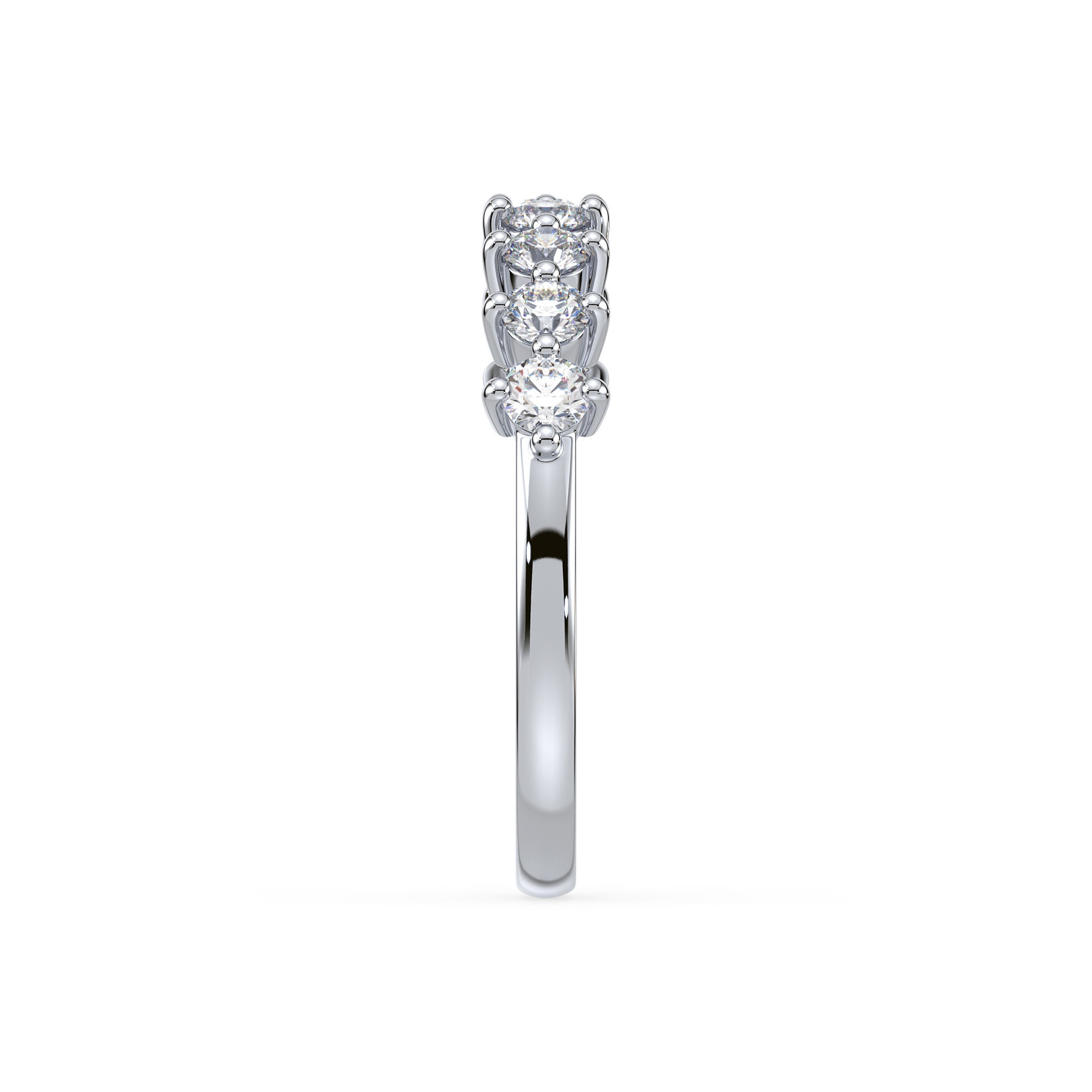 Modern Prong Set Ladies Diamond Wedding Band by Allure