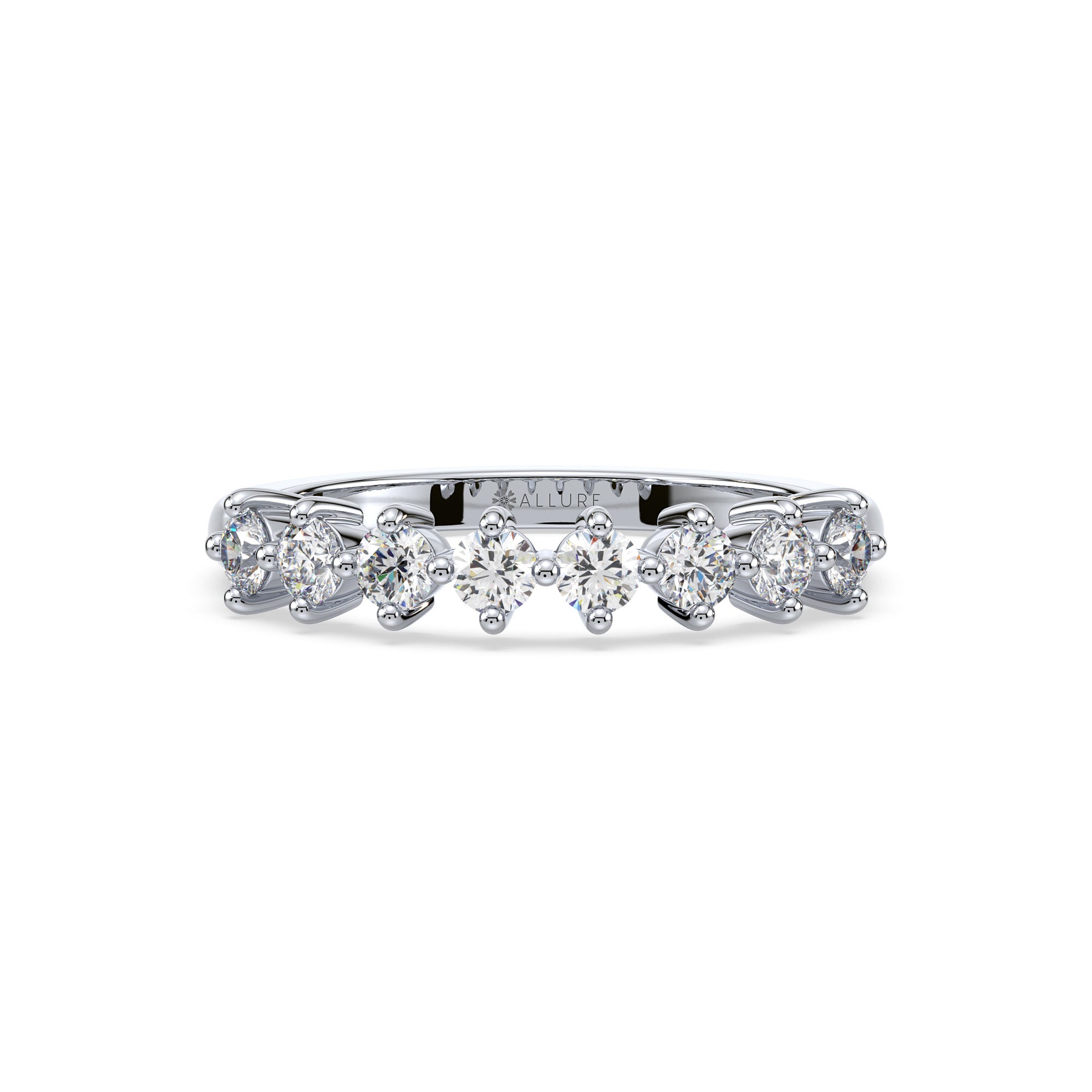 Modern Prong Set Ladies Diamond Wedding Band by Allure