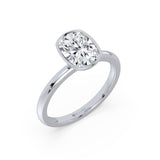 Diamond Engagement Ring Bezel-Set with Cushion Diamond by Allure