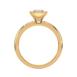 Diamond Engagement Ring Bezel-Set with Cushion Diamond by Allure