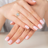 Diamond Engagement Ring Bezel-Set with Cushion Diamond by Allure