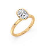 Diamond Engagement Ring Bezel-Set with Cushion Diamond by Allure