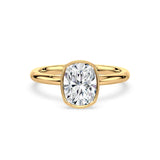 Diamond Engagement Ring Bezel-Set with Cushion Diamond by Allure