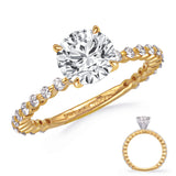 Chloe Scalloped Diamond Engagement Ring