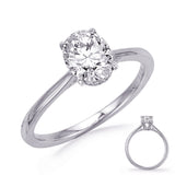 Penelope Classic Oval Diamond Engagement Ring
