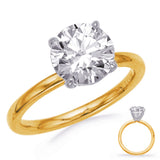 Diana Hidden Collar Solitaire Engagement Ring