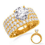 Victoria Statement Ring: Quad-Row Micro-Prong Solitaire