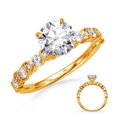 Aurelia Antique Bezel & Pavé Engagement Ring