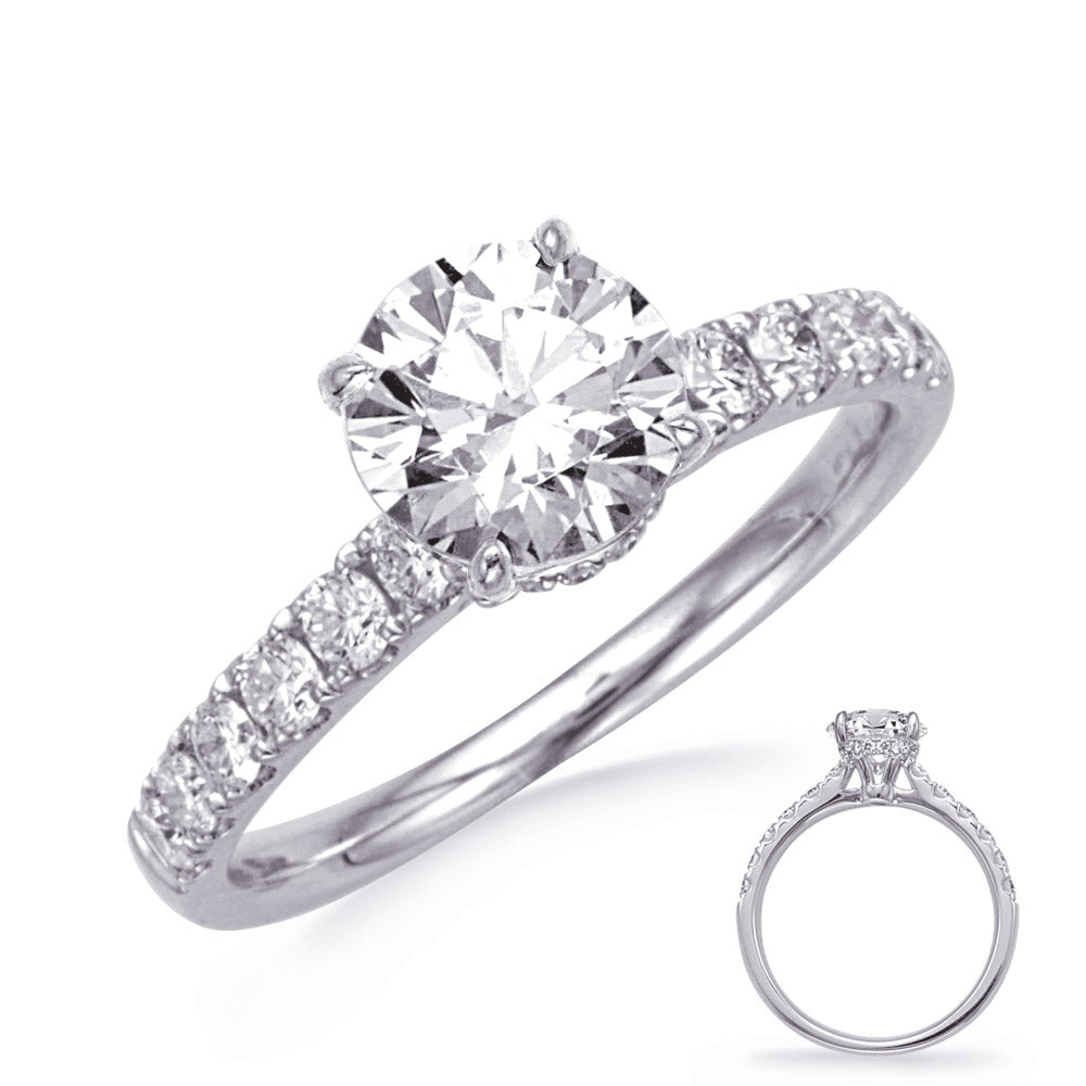 Lyra Classic Pavé Engagement Ring