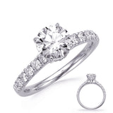Lyra Classic Pavé Engagement Ring
