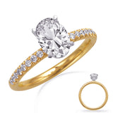 Athena Classic Pavé Solitaire Engagement Ring