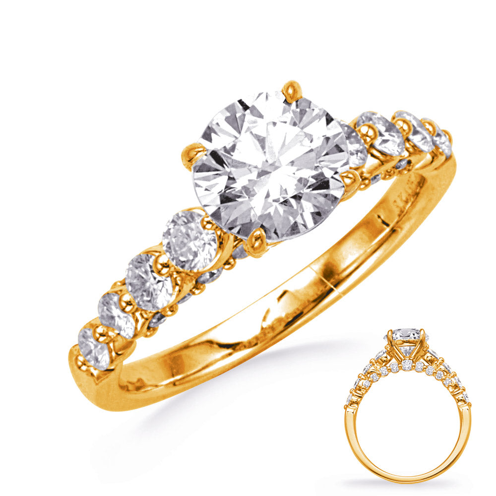 Thalia Graduated Pavé Semi-Mount Engagement Ring