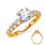 Thalia Graduated Pavé Semi-Mount Engagement Ring