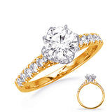 Dahlia Scalloped Under-Halo Engagement Ring