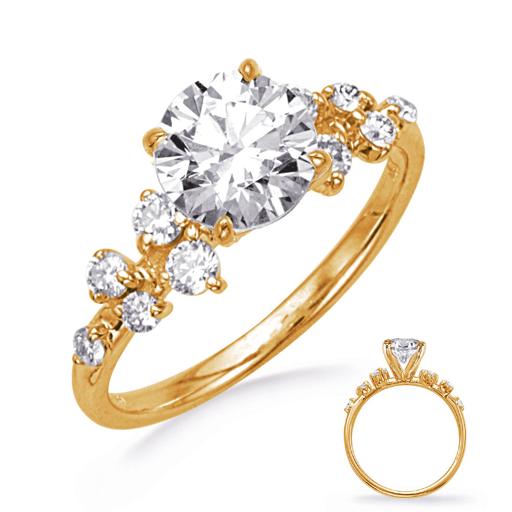 Iris Cluster Solitaire Engagement Ring