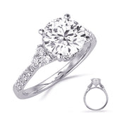 Juliette Tapered Cluster Engagement Ring