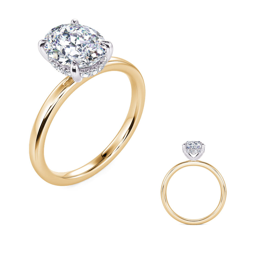 Celeste Hidden Halo Solitaire Engagement Ring