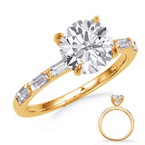 Maya Baguette Channel Engagement Ring